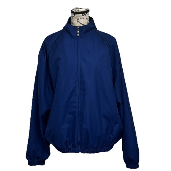 PGA Tour Jacket Mens M Blue Golf Tennis Outdoor Gorp Wind Breaker Elastic Waist - Picture 1 of 9